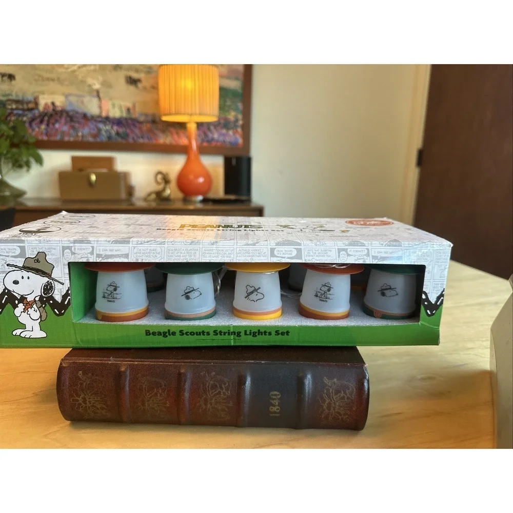 PEANUTS Beagle Scout Collection Snoopy String Lights 10 LED Pcs‎ Set New In Box